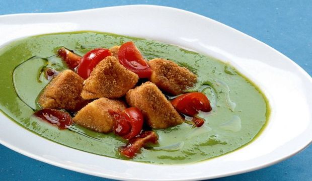 Çerkez peynirli bezelye çorbası