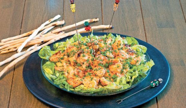 Susamlı portakallı karides…