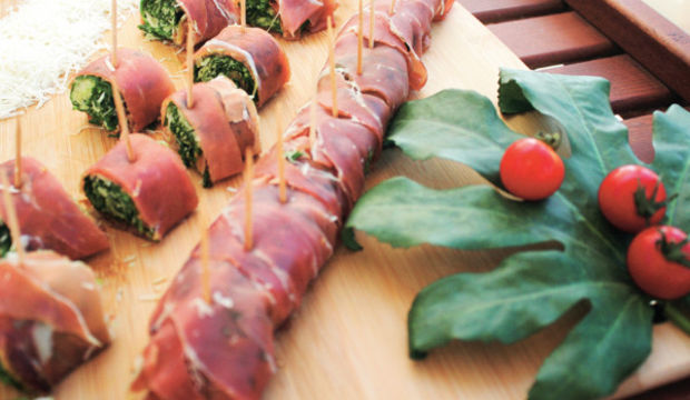 Rokalı proşütto ruloları...