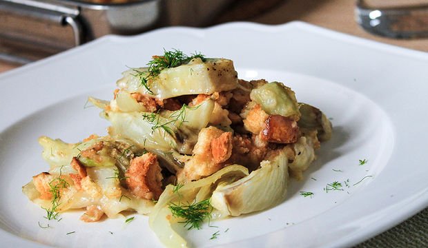 Fırında rezene soğanı ve soğan