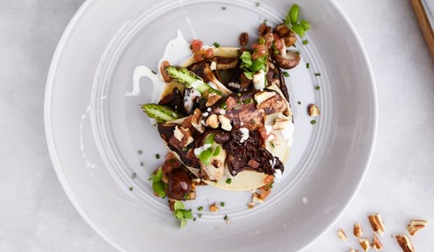 Pikan cevizli açık ravioli