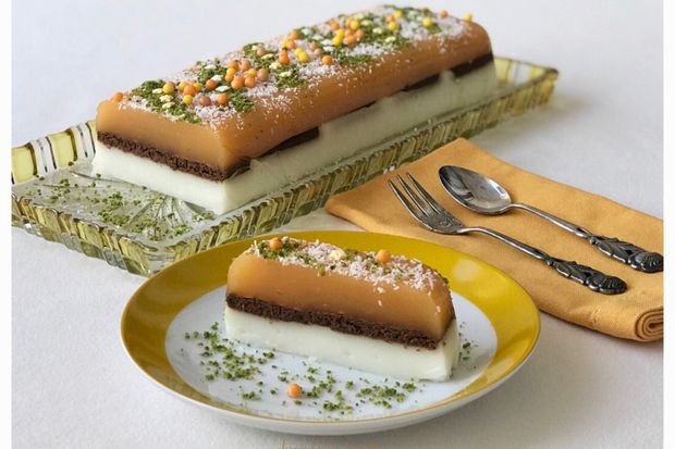 Portakal pelteli bisküvili muhallebili pasta HTHayat