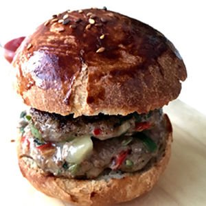 Taze otlu biberli hamburger 