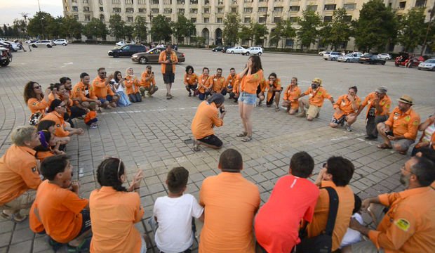 Bükreş'te sürpriz evlilik teklifi