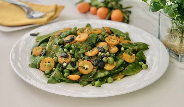 Kumkuatlı sultani bezelye salatası tarifi