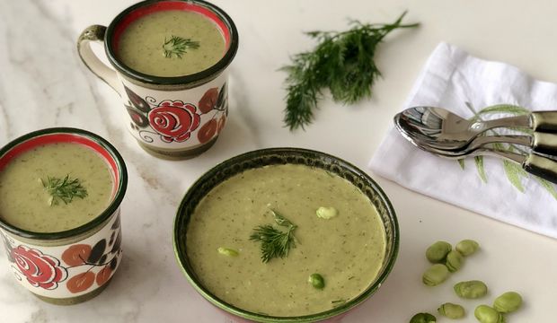 Taze bakla çorbası