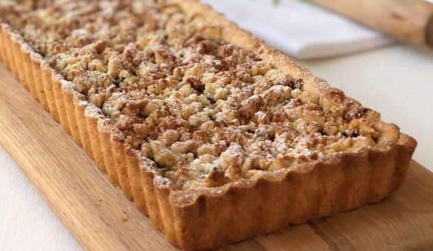 Elmalı ayva marmelatlı crumble tart
