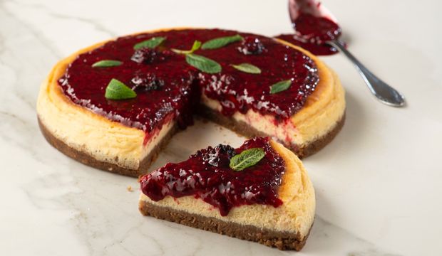 Spekulatius bisküvili ahududulu cheesecake