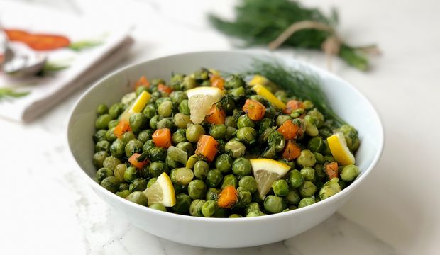 Zeytinyağlı bezelye yemeği