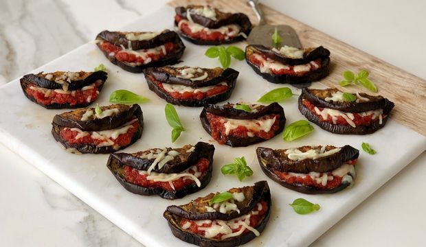 Bostan patlıcan sandviç pizza