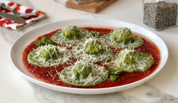 Ispanaklı ravioli tarifi