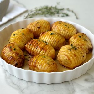 Fırında tereyağlı çıtır patates 