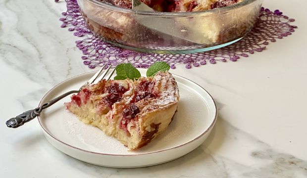Vişneli baklava yufkalı sufle