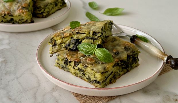 Yufkalı ıspanaklı börek