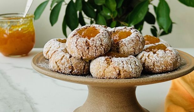 Portakal marmelatlı fındık unlu kurabiye