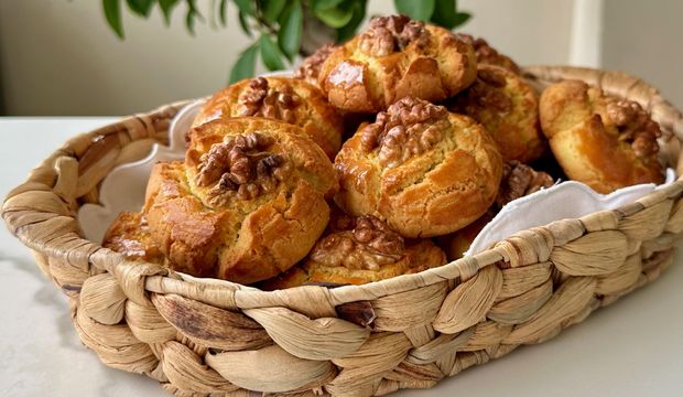 Cevizli portakallı kurabiye