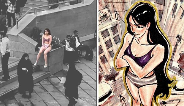 Ahoo Daryaei'nin İran'da dikkat çeken protestosu