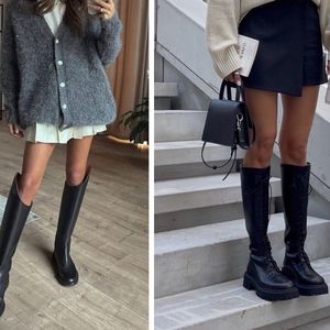 Çizme ile rahat bir stil için...