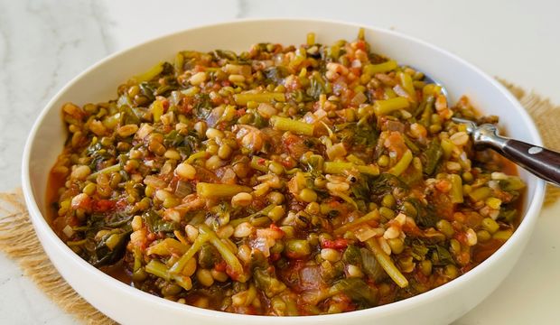 Maş fasulyeli semizotu yemeği